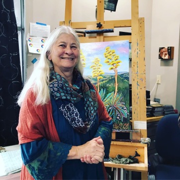 Sharon Loy Anderson at an art show