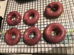 Low-carb blueberry donuts