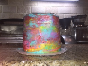 Watercolor buttercream icing