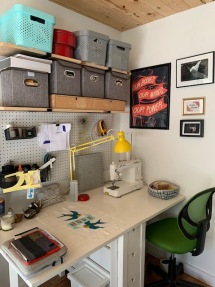 Jen Grudza's sewing room